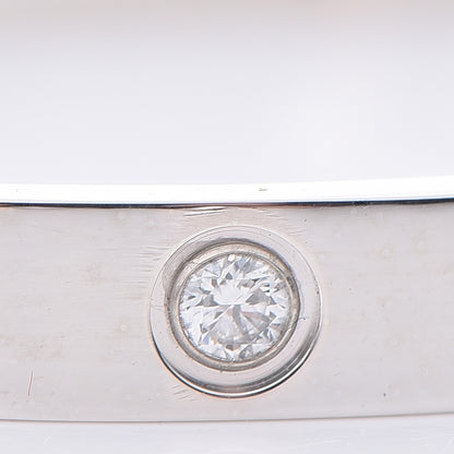 Cartier 18K White Gold 4 Diamond LOVE Bracelet 17 4 of 10