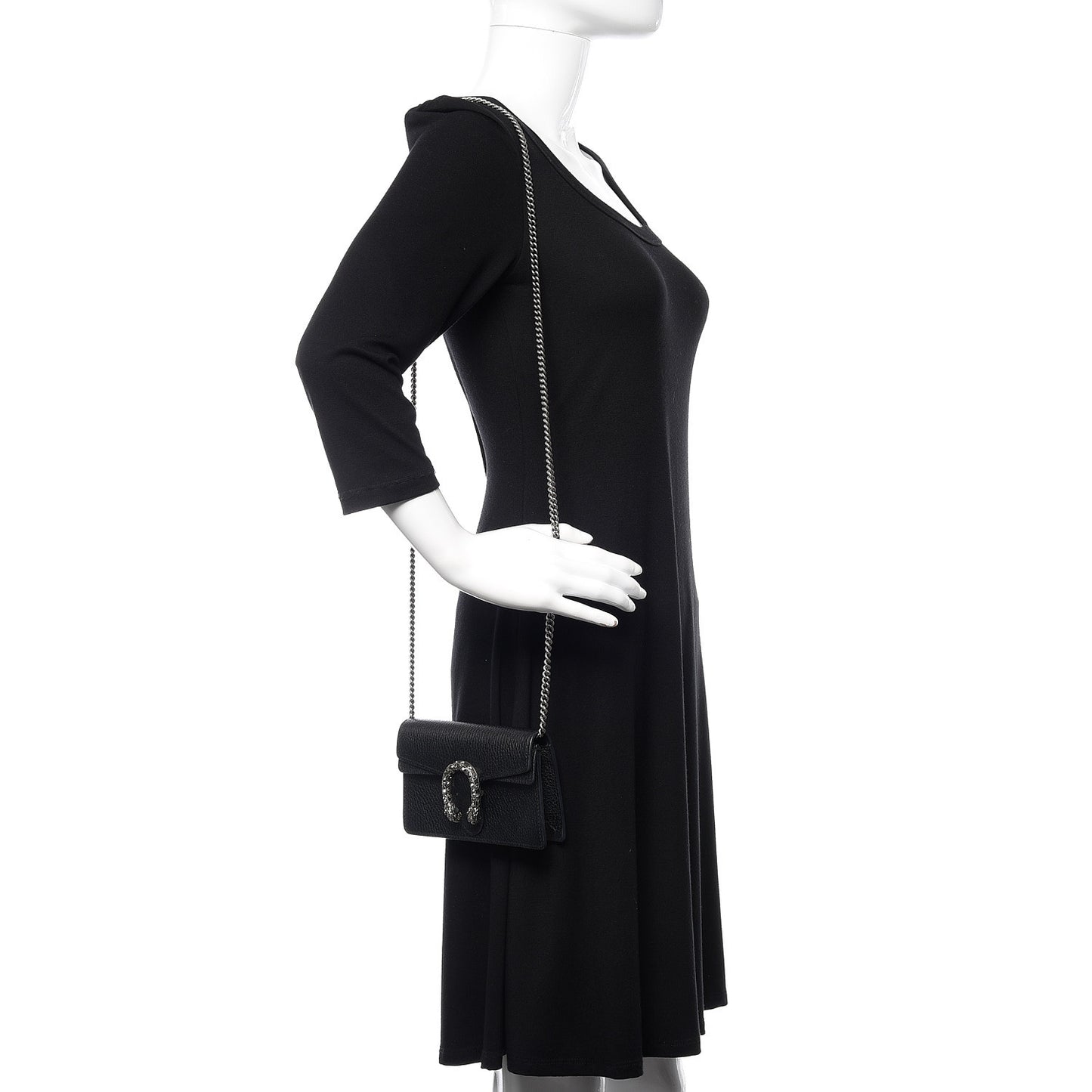 Calfskin Super Mini Dionysus Shoulder Bag Black