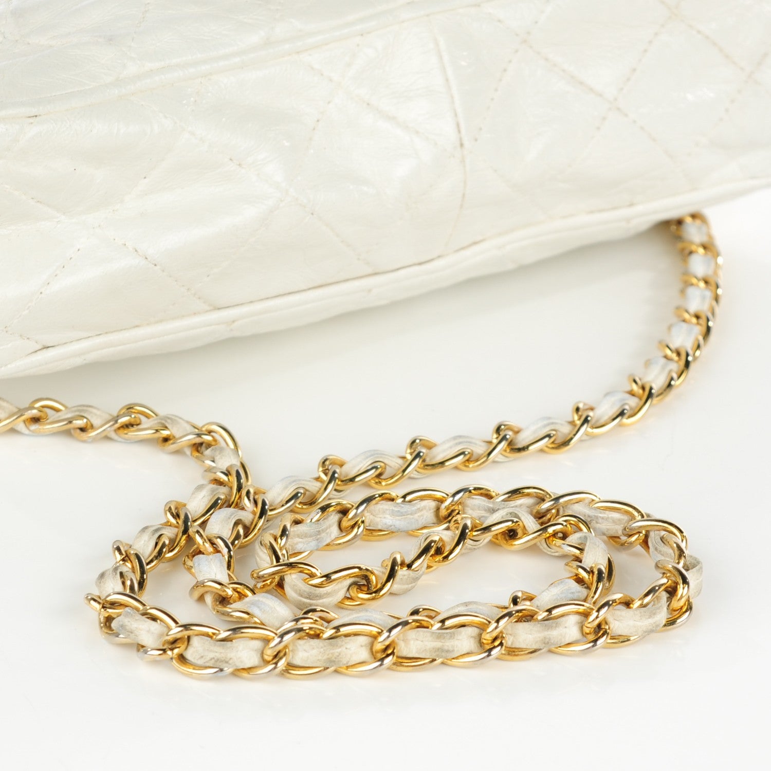 Chanel Lambskin Quilted Tassel Camera Case White 2 of 15
