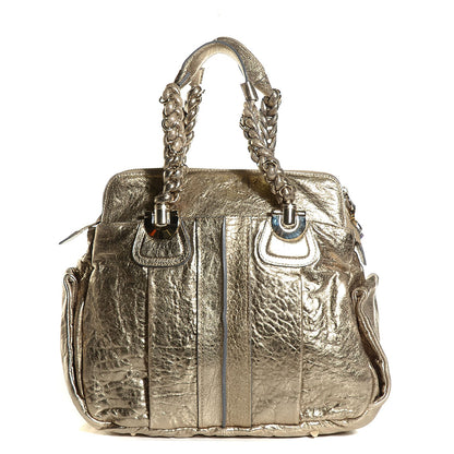 Chloe Lambskin Heloise Satchel Metallic 1 of 8