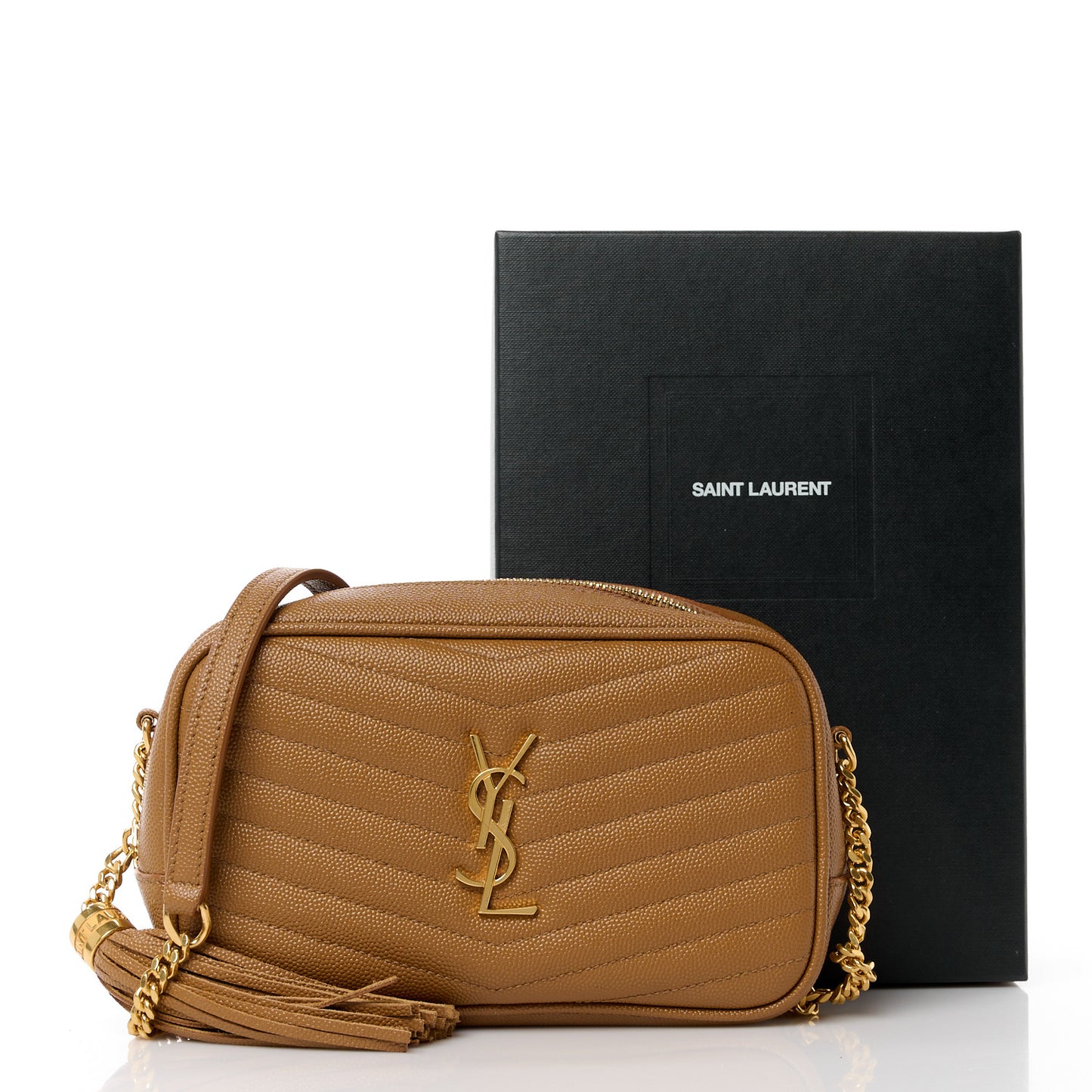 Grain De Poudre Matelasse Monogram Mini Lou Camera Bag Dark Natural