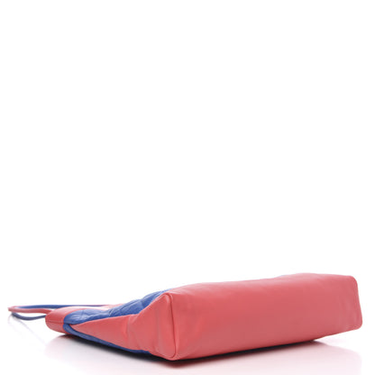 Chanel Aged Calfskin Quilted Large 31 Shopping Bag Red Blue 5 of 10