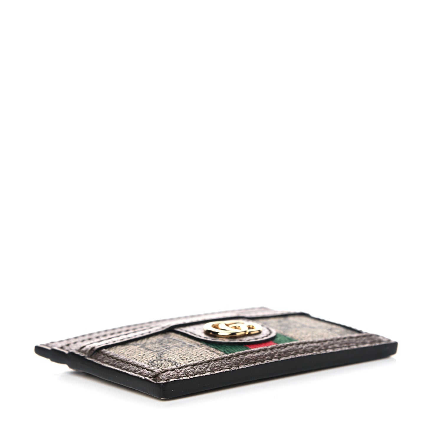 GG Supreme Monogram Ophidia Card Holder Brown