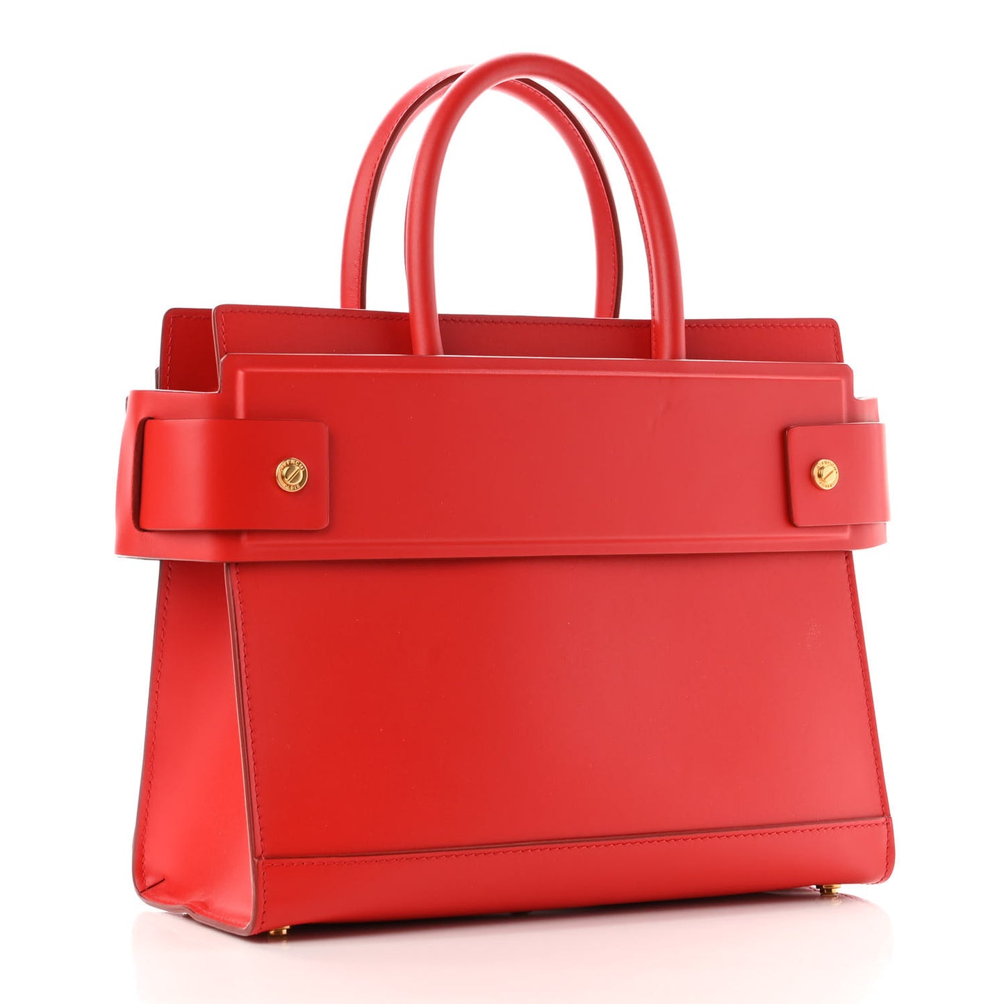 Smooth Calfskin Small Horizon Satchel Red