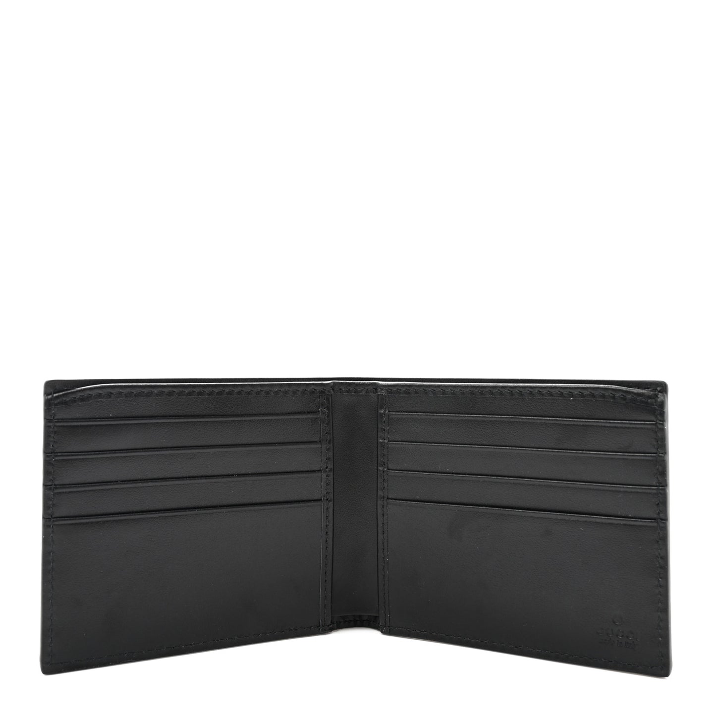 Plutone Calfskin Logo Bi-Fold Wallet Black