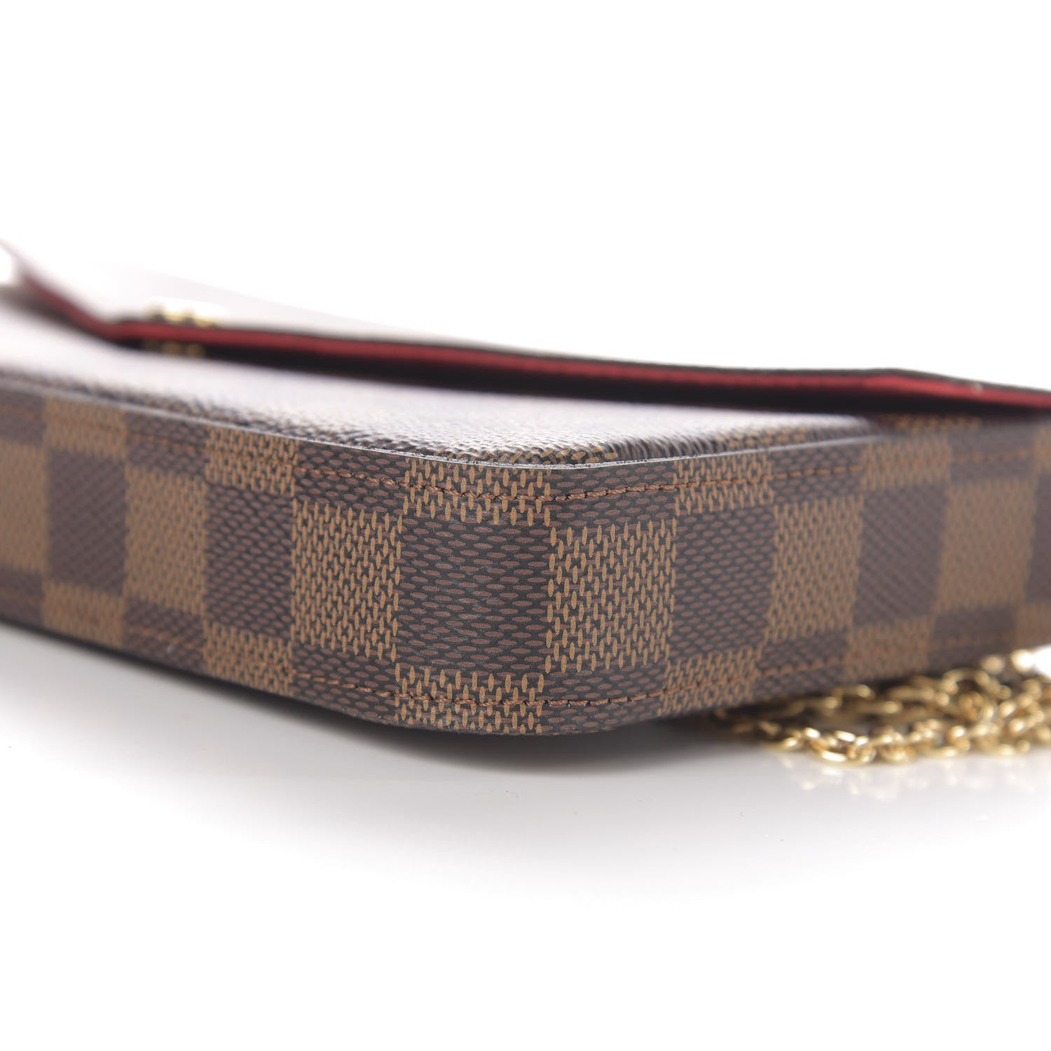 Louis Vuitton Damier Ebene Pochette Felicie Chain Wallet 14 of 18