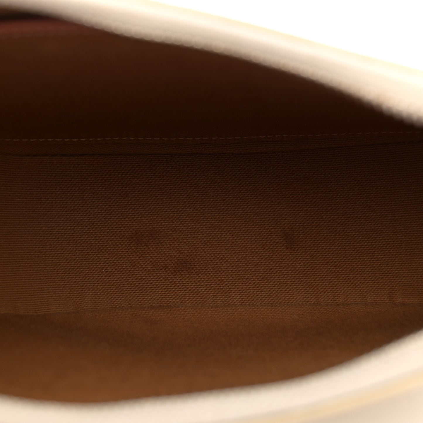 Canvas Calfskin Ava Triomphe Shoulder Bag White