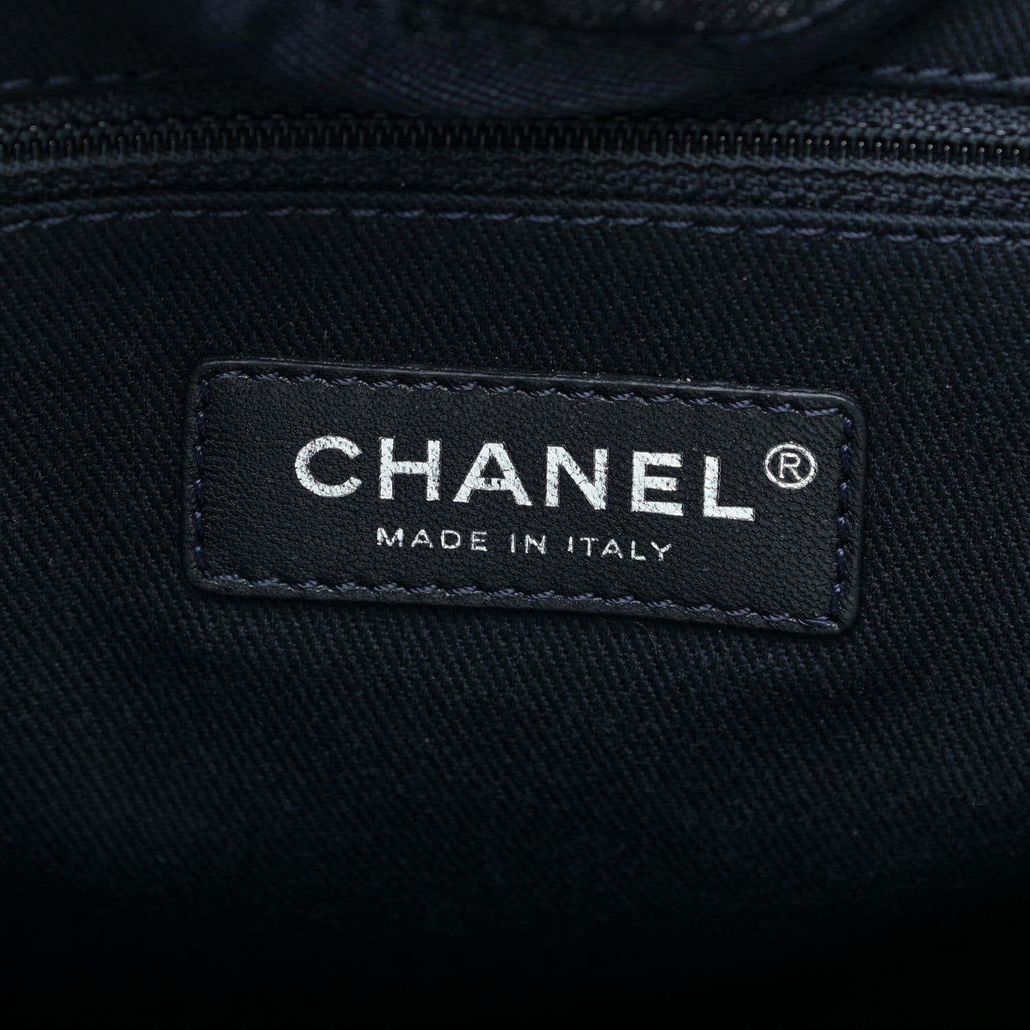 Chanel Denim Medium Deauville Tote Dark Blue 6 of 13