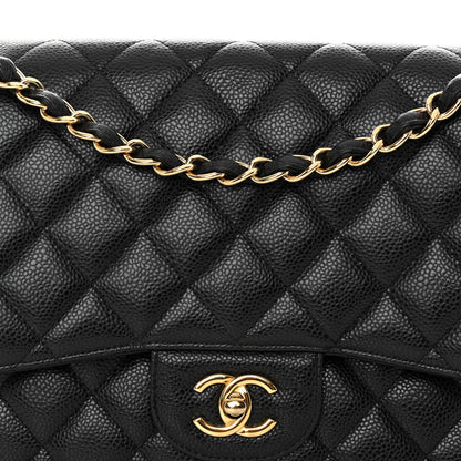 Chanel Caviar Quilted Jumbo Double Flap Black 8 of 10
