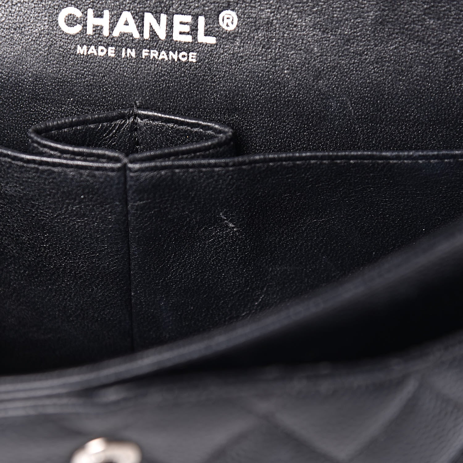 Chanel Caviar Quilted Medium Double Flap Black 13 of 15