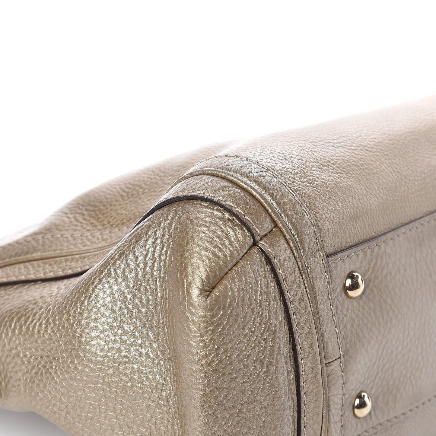 Metallic Pebbled Calfskin Medium Bella Hobo Gold