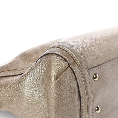 Gucci Metallic Pebbled Calfskin Medium Bella Hobo Gold 10 of 11
