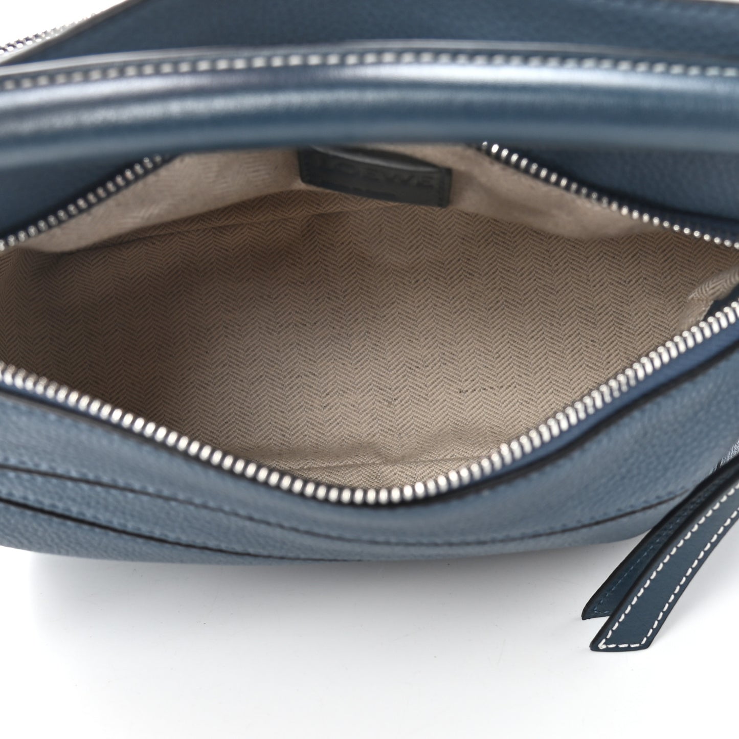 Grained Calfskin Small Puzzle Shoulder Bag Dark Blue