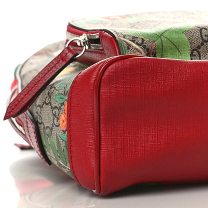 Gucci GG Supreme Monogram Tian Web Small Day Backpack Beige Multicolor Red 7 of 8