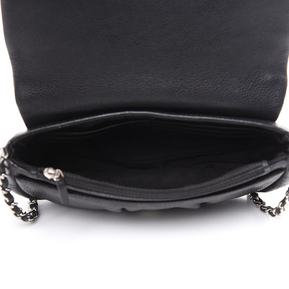 Chanel Caviar Half Moon Wallet On Chain WOC Black 5 of 14