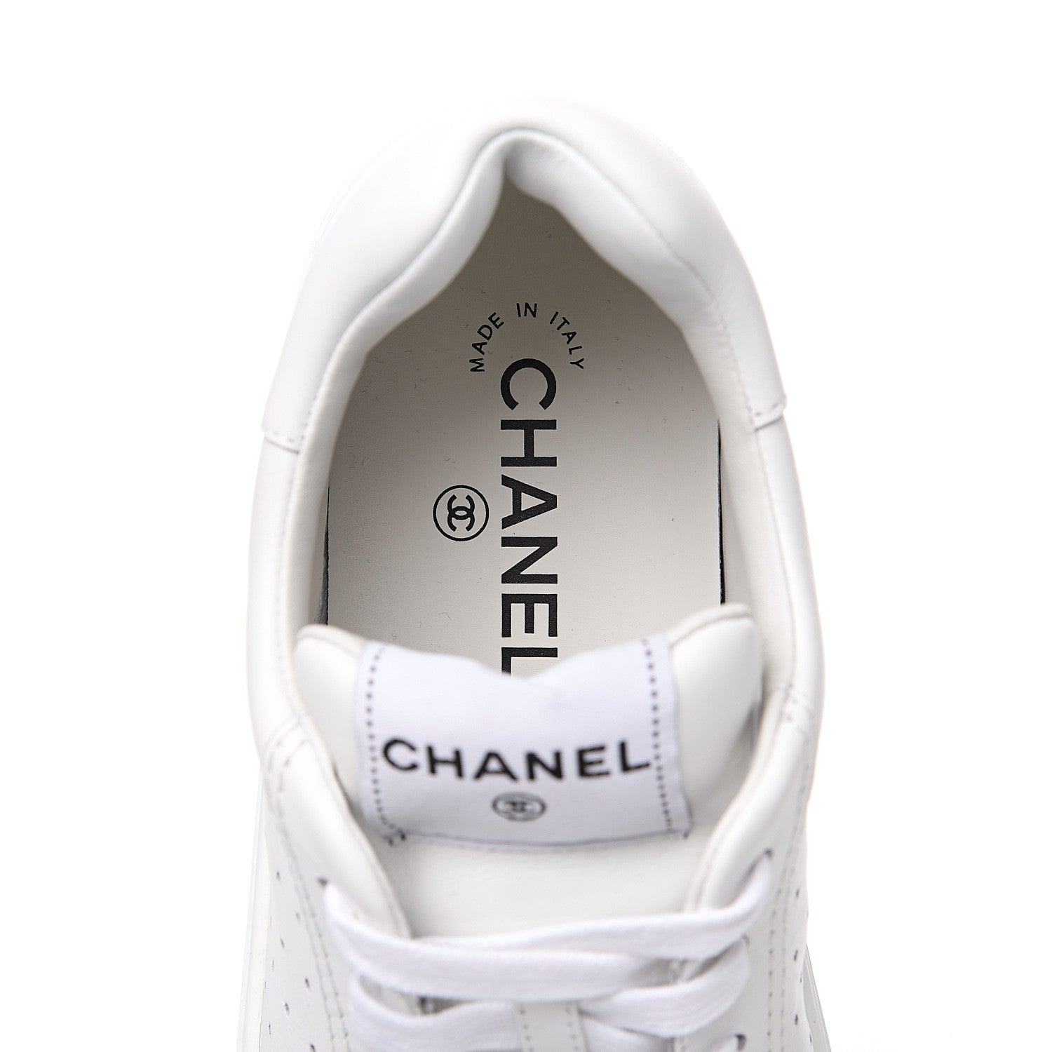 Chanel Calfskin Womens Logo Sneakers 40.5 White 7 of 10