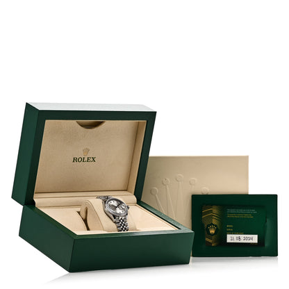 Rolex Stainless Steel 18K White Gold Diamond Bezel 31mm Oyster Perpetual Datejust Watch Silver 278384RBR 5 of 5