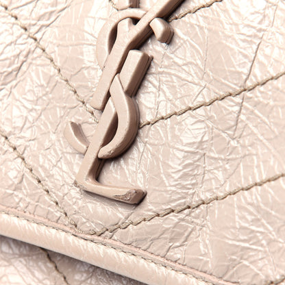Saint Laurent Crinkled Calfskin Matelasse Monogram Baby Niki Chain Satchel Light Natural 19 of 19