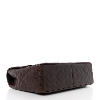Chanel Caviar Quilted Jumbo Single Flap Dark Brown 4 of 15