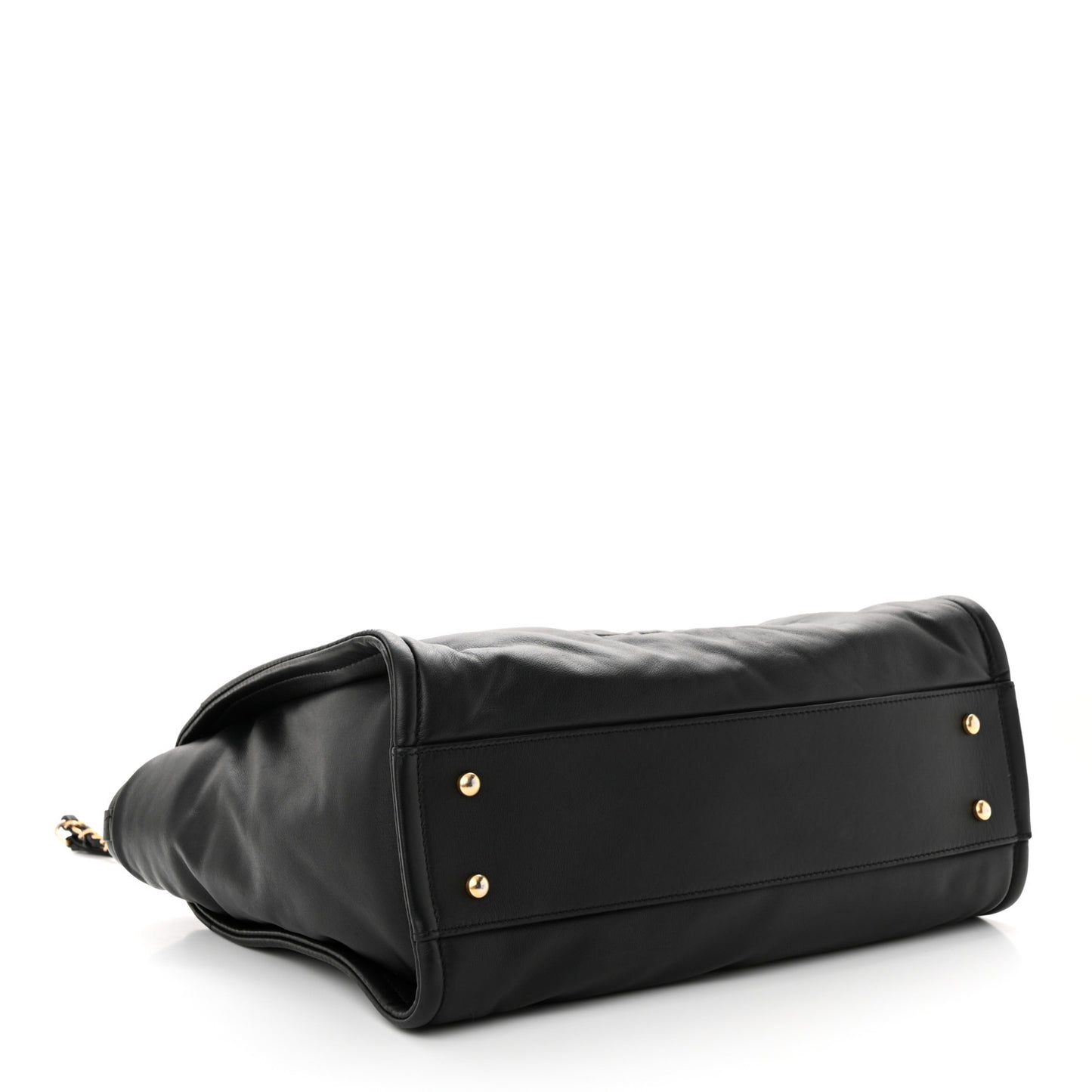 Calfskin Small Deauville Tote Black
