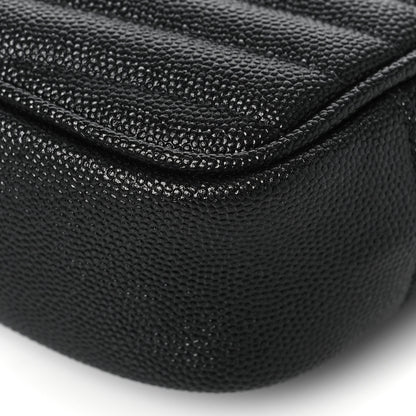 Saint Laurent Grain De Poudre Matelasse Monogram Mini Lou Camera Bag Black 10 of 10
