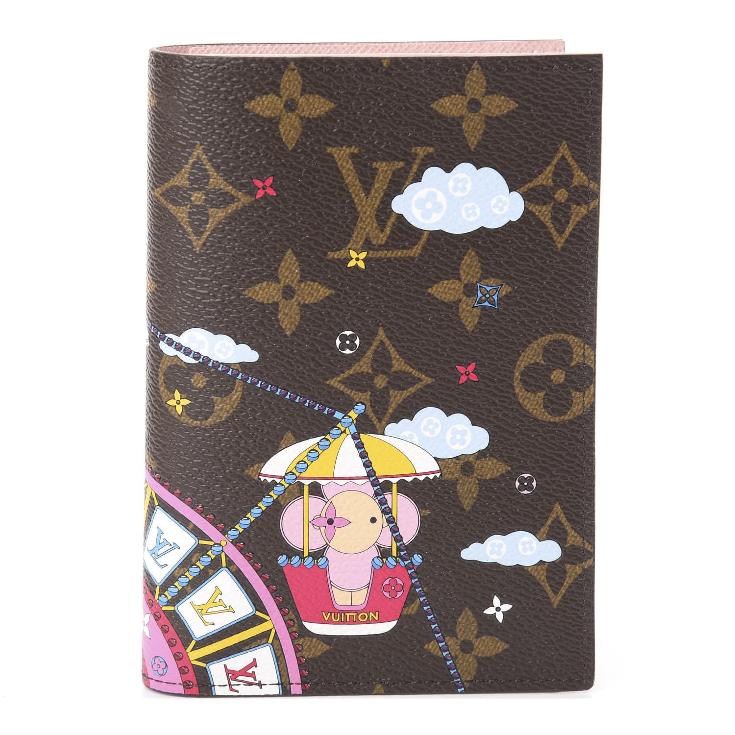 Louis Vuitton Monogram 2020 Christmas Animation Big Wheel Passport Cover Rose Ballerine 1 of 5