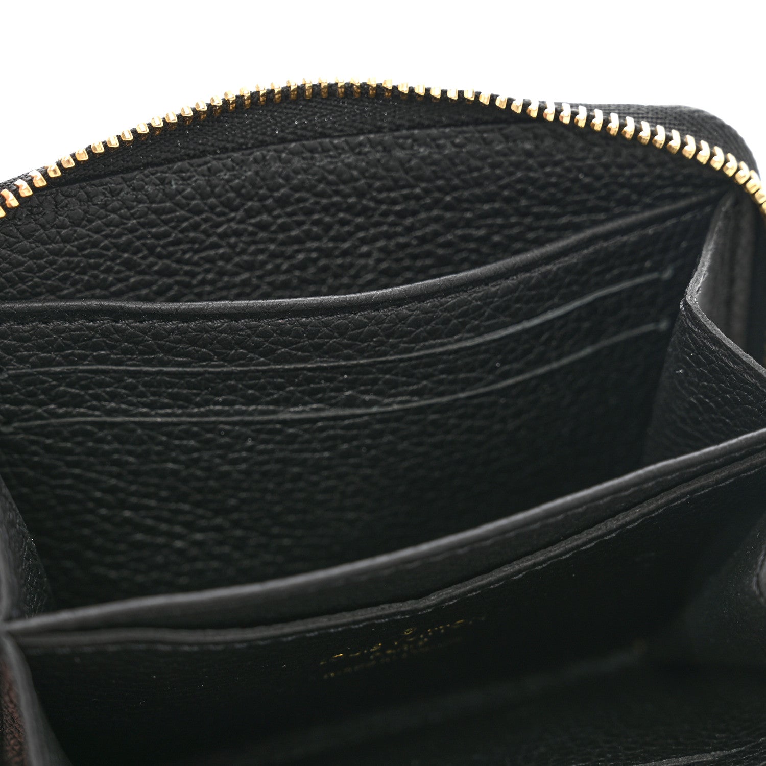 Louis Vuitton Empreinte Monogram Giant Zippy Coin Purse Black Beige 8 of 9