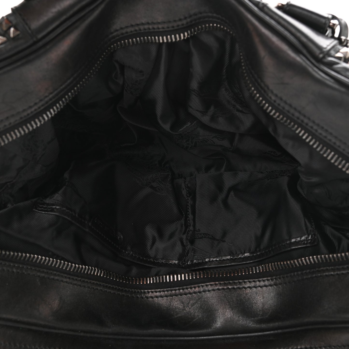 Prorsum Calfskin Studded Knight Satchel Black
