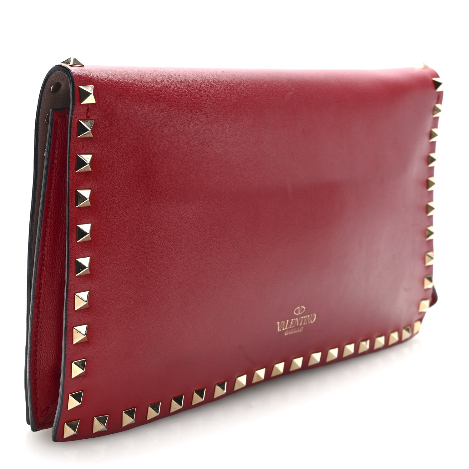 Valentino Garavani Nappa Rockstud Wristlet Clutch Rosso Valentino 3 of 6