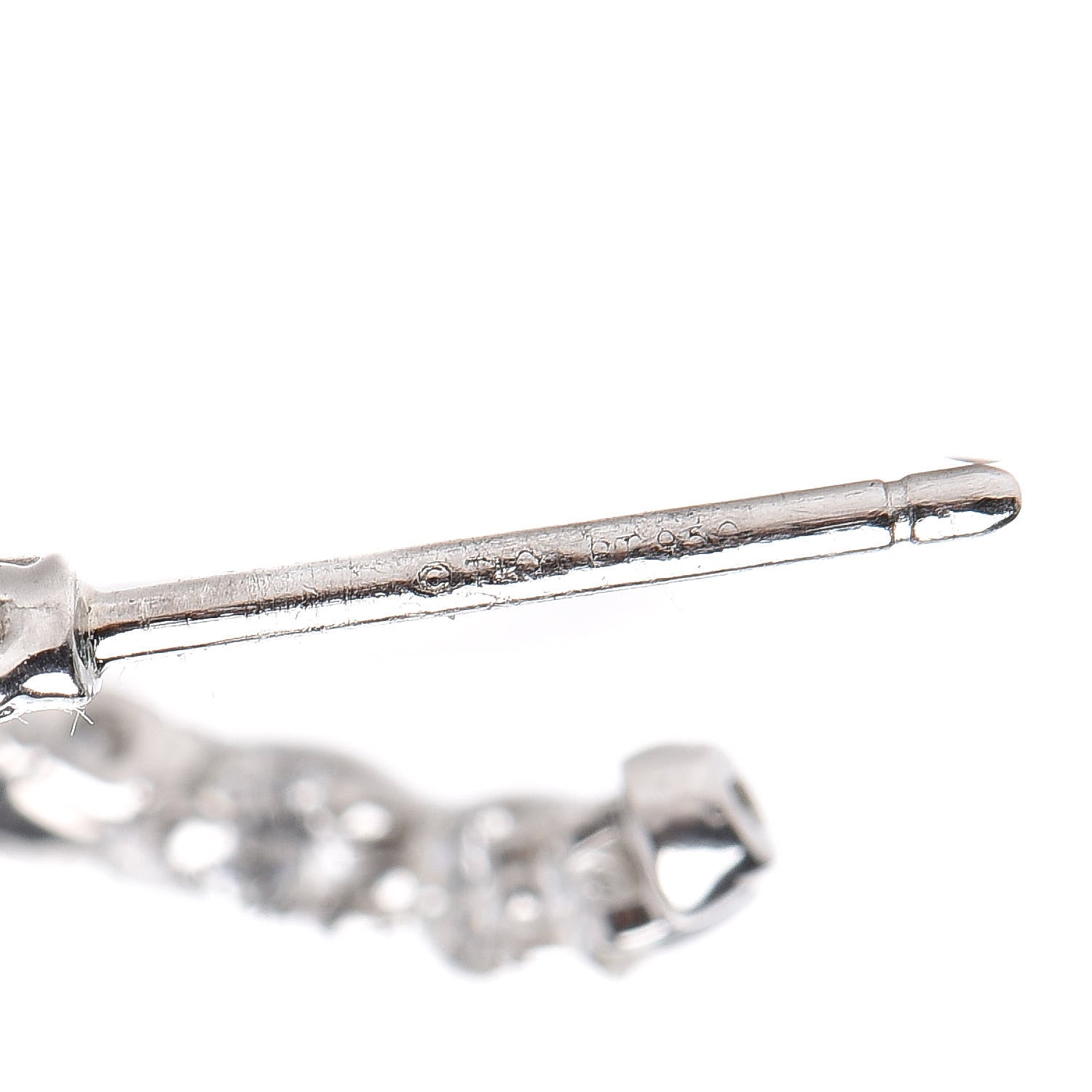 Tiffany Platinum Diamond 1.10ctw Inside-Out Hoop Earrings 4 of 5
