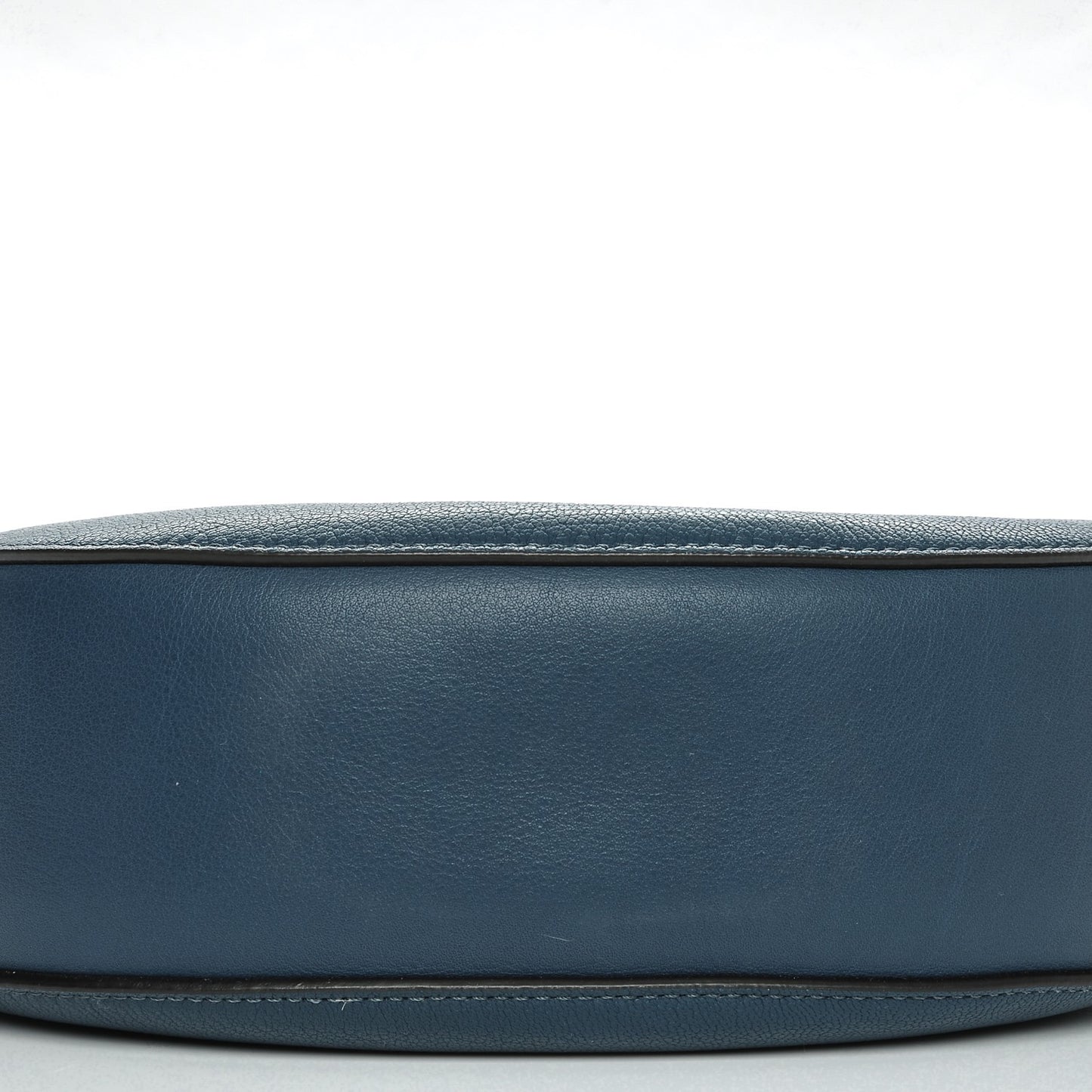 Grained Lambskin Drew Shoulder Bag Denim Blue