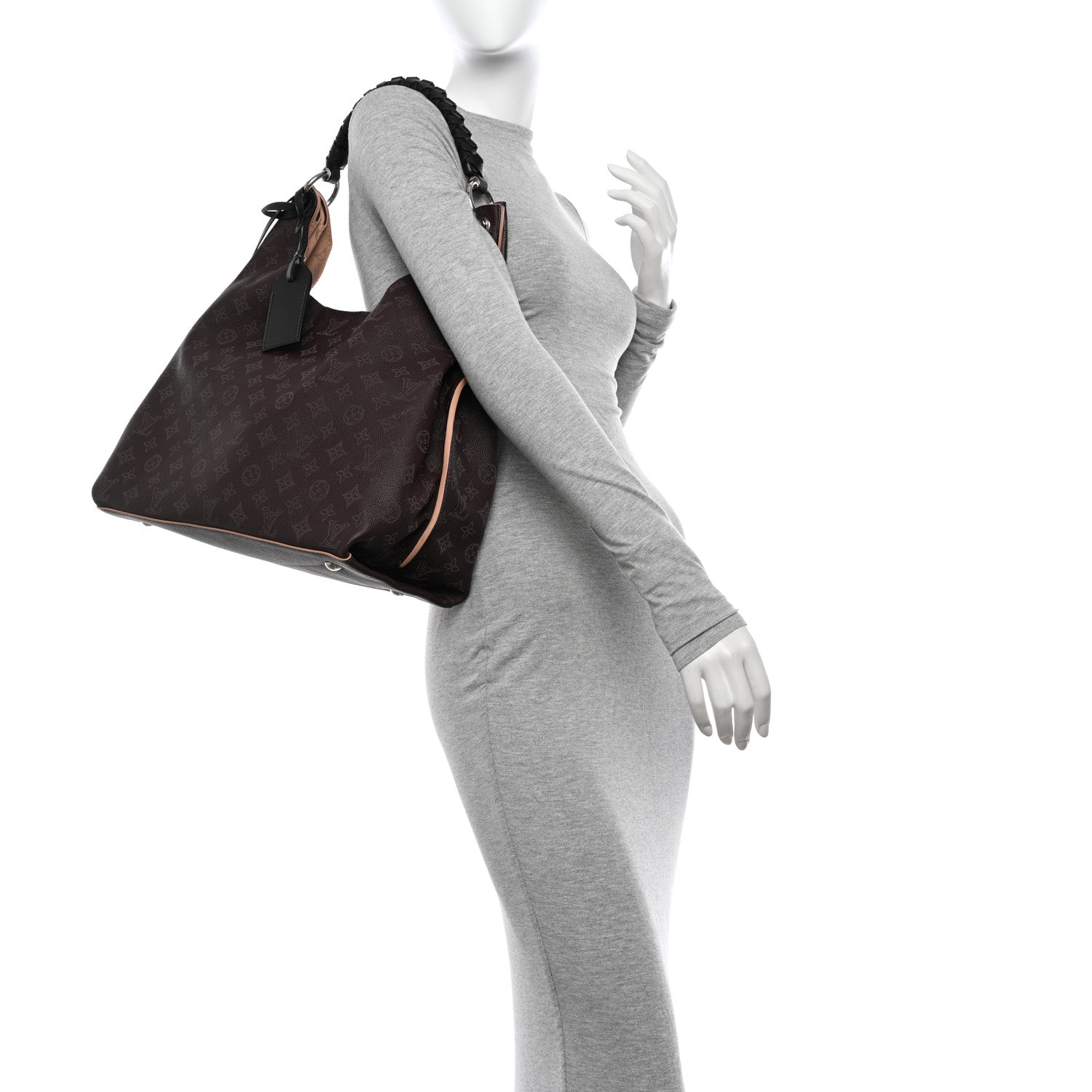 Louis Vuitton Mahina Carmel Hobo Chocolate 2 of 9