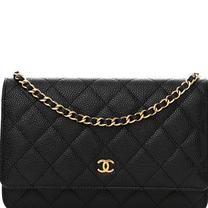 Chanel Caviar Quilted Wallet on Chain WOC Black 9 of 12