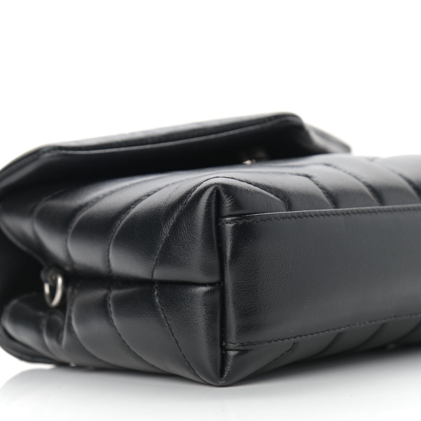 Calfskin Y Quilted Monogram Toy Loulou Crossbody Bag Black