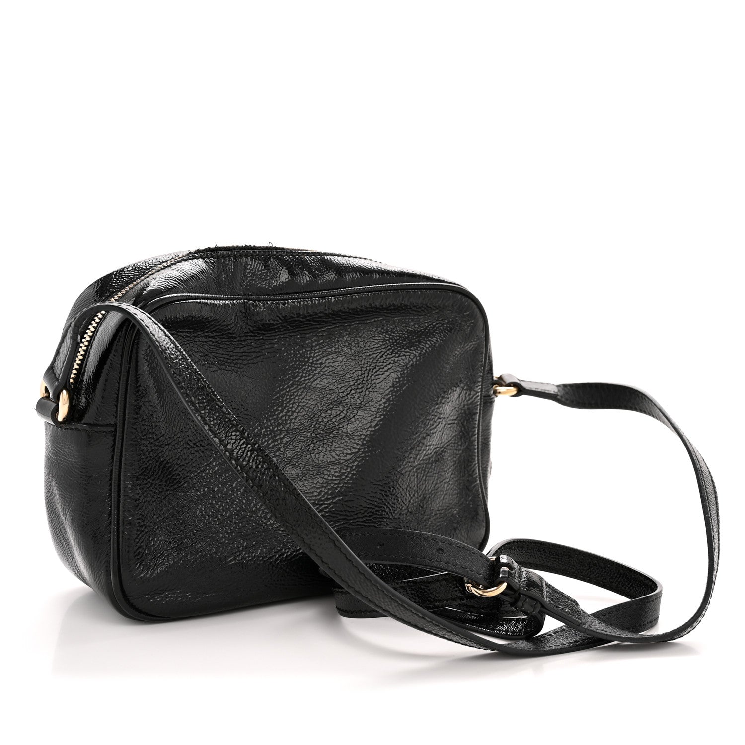Gucci Soft Patent Small Soho Disco Bag Black 3 of 13