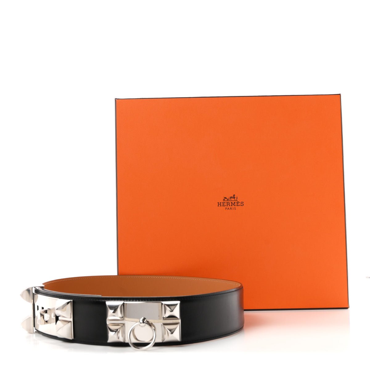 Hermes Box Collier De Chien CDC 50mm Belt 75 30 Black 5 of 5