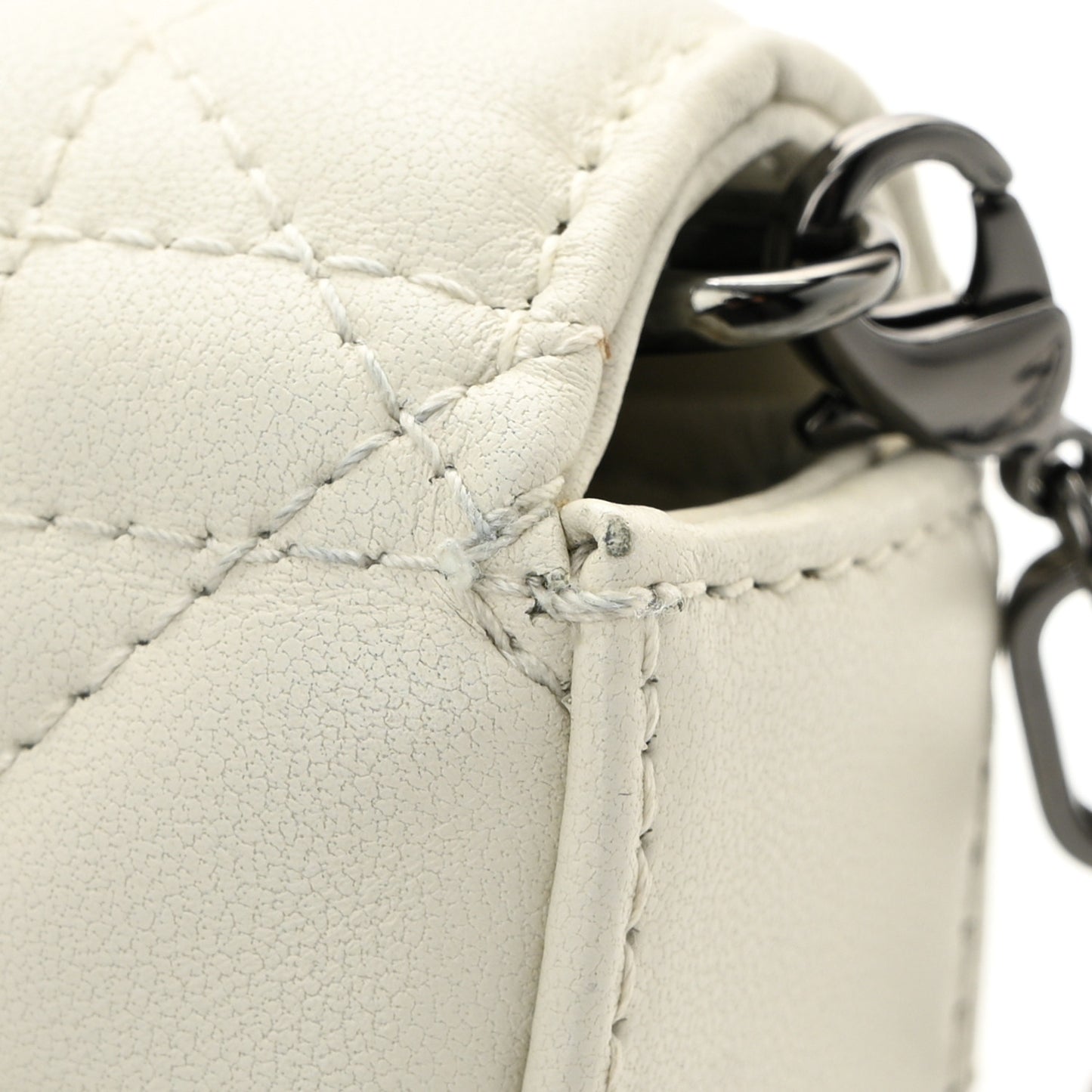 Calfskin Cannage Lady Dior Phone Pouch Latte