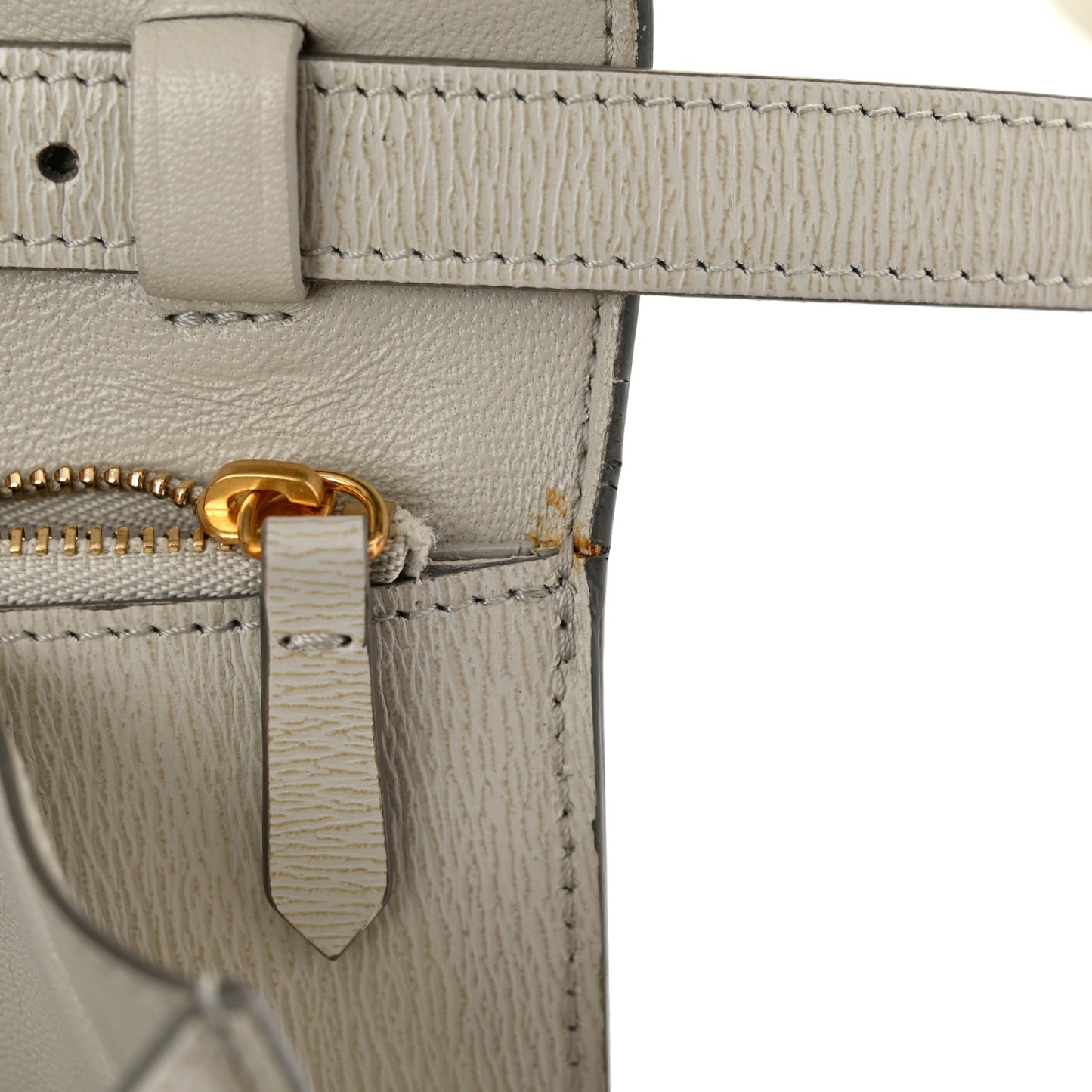 Liege Calfskin Medium Classic Box Flap Bag Pale Grey