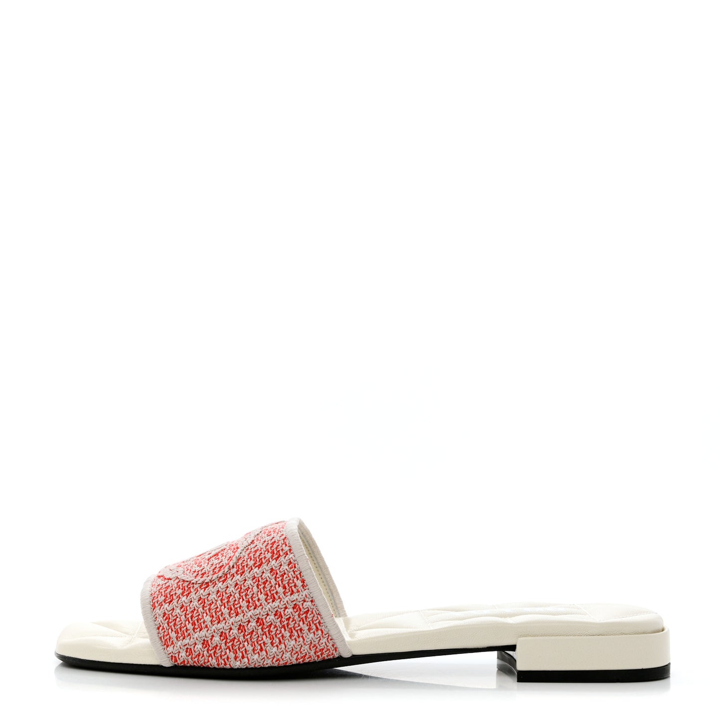 Jacquard Logo Embroidered 10mm Slide Sandals 40 Rosso Talco