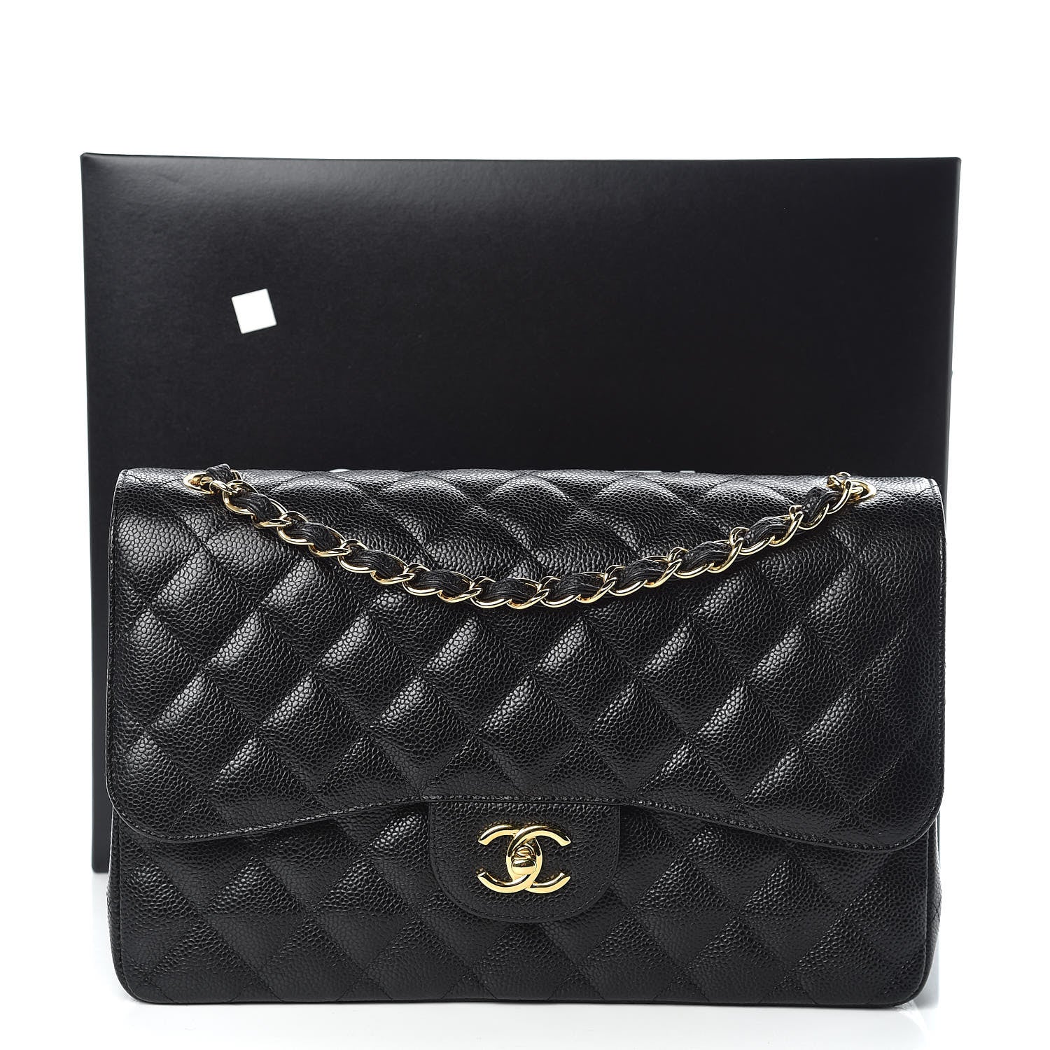 Chanel Caviar Quilted Jumbo Double Flap Black 10 of 10