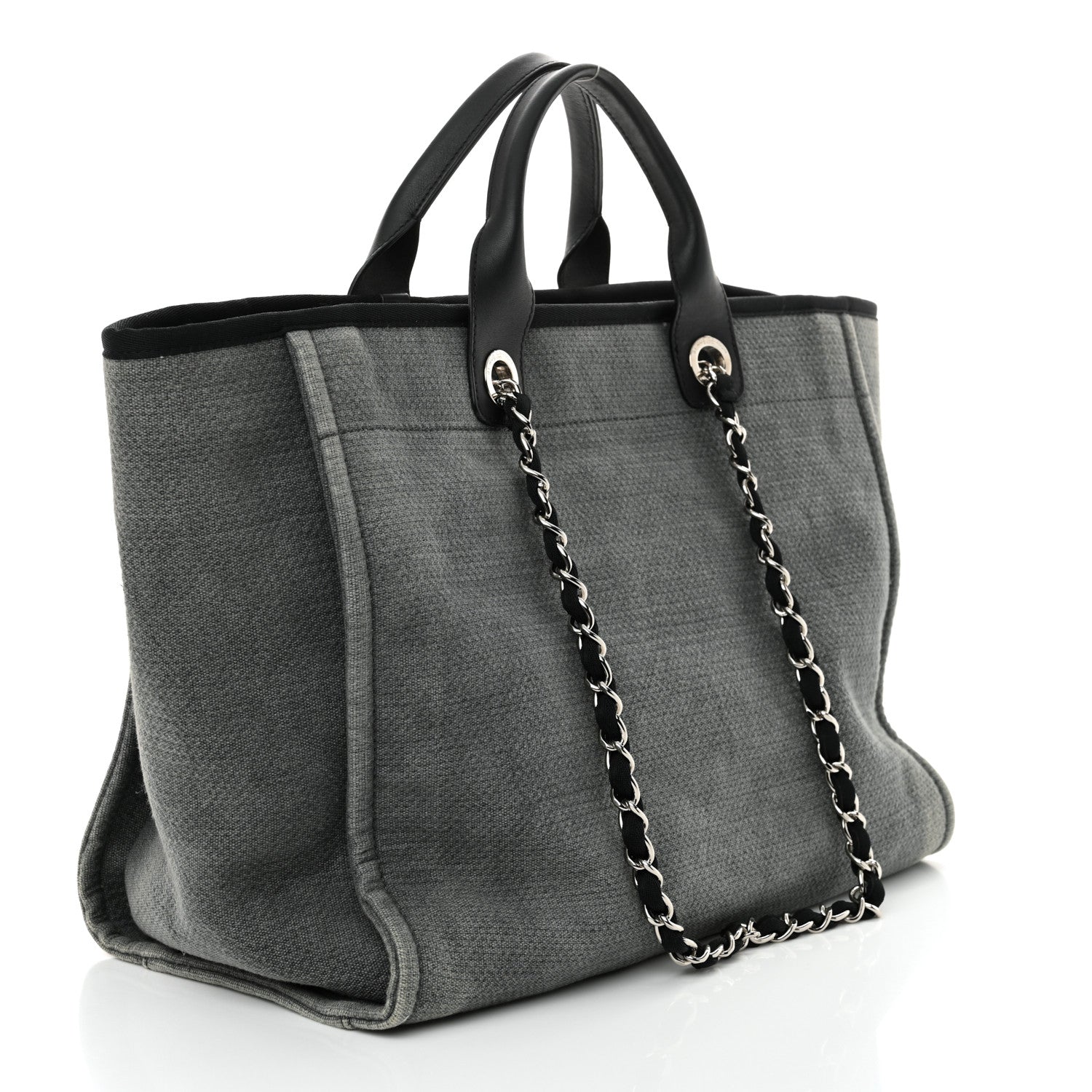 Chanel Canvas Medium Deauville Tote Grey 3 of 11