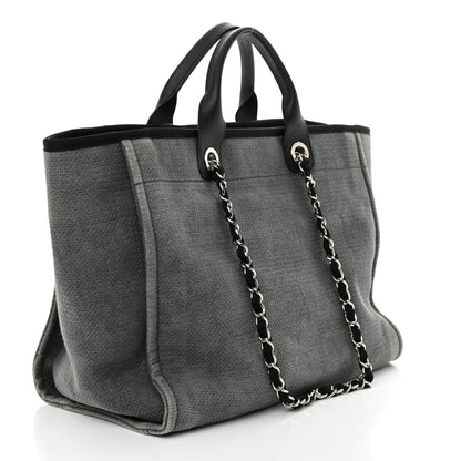 Chanel Canvas Medium Deauville Tote Grey 3 of 11
