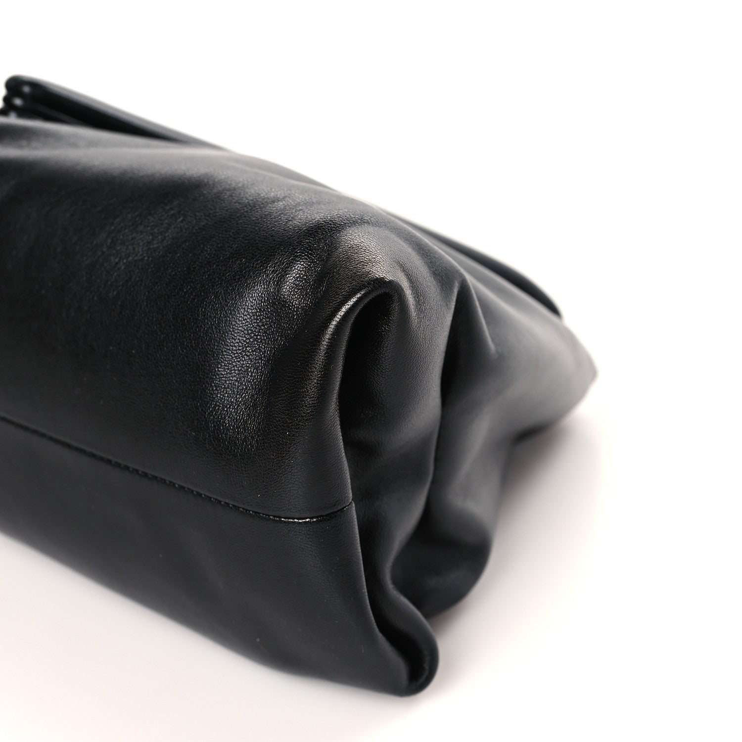 Bottega Veneta Lambskin BV Trine Clutch Black 8 of 8