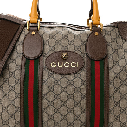 Gucci Soft GG Supreme Monogram Web Neo Vintage Duffle Bag Beige New Acero Crop 8 of 19