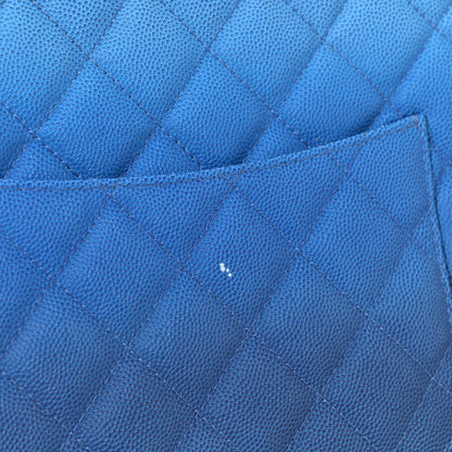 Chanel Caviar Ombre Medium Cosmetic Case Blue 10 of 10