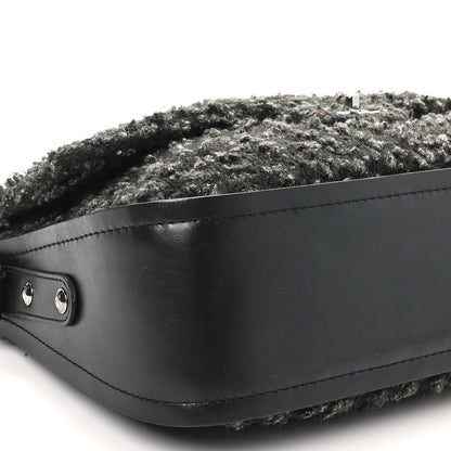 Chanel Tweed Maxi Single Flap Black Grey 9 of 11
