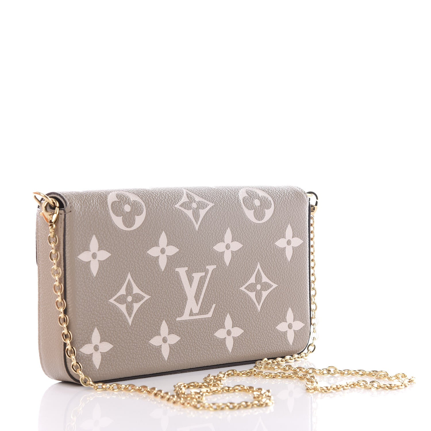 Louis Vuitton Empreinte Monogram Giant Felicie Pochette Tourterelle Creme 3 of 11