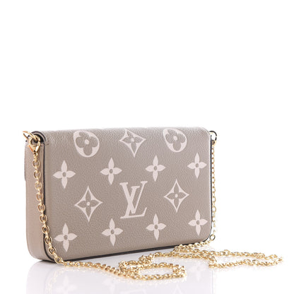 Louis Vuitton Empreinte Monogram Giant Felicie Pochette Tourterelle Creme 3 of 11
