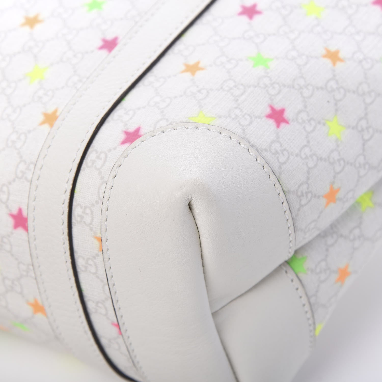 Gucci GG Supreme Monogram Stars Childrens Tote White 10 of 13