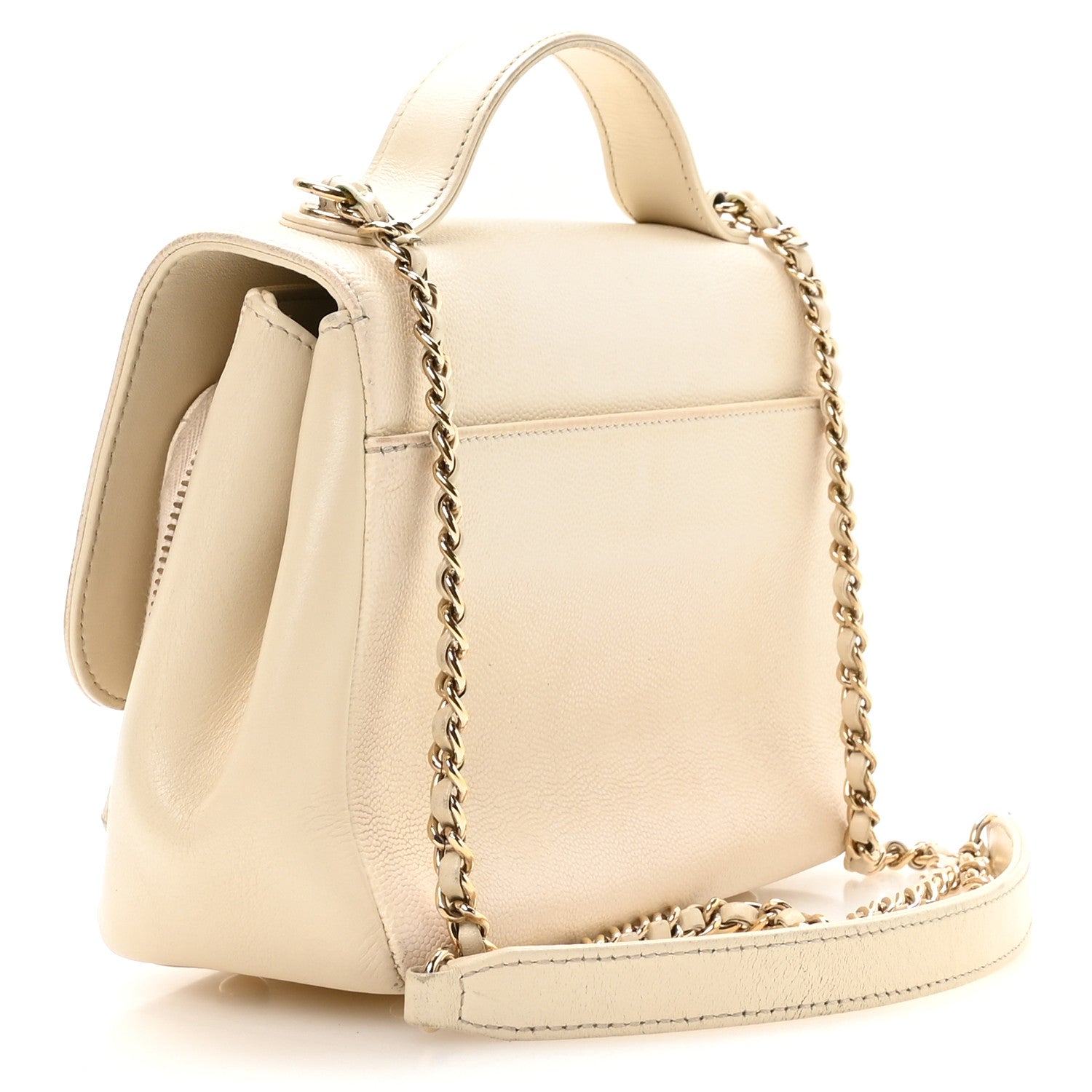Chanel Caviar Quilted Small Business Affinity Flap White 2 of 9